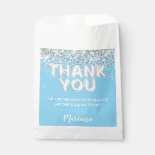 Light Blue Silver Party Favours Favour Bags