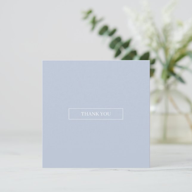 Light Blue Skies Modern Thank You Card (Standing Front)