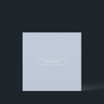 Light Blue Skies Modern Thank You Card<br><div class="desc">Soft light blue with delicate white frame thank you card.</div>