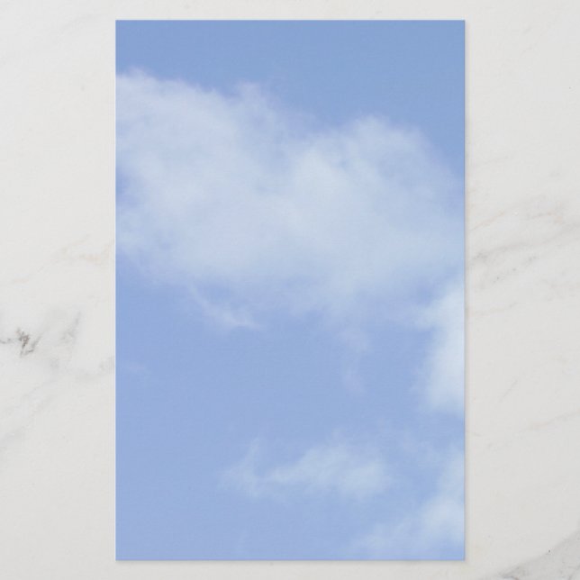 light blue sky w/ clouds stationary stationery (Front)