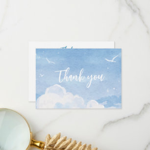 Light Blue Sky Wedding Thank you Cards