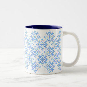 Light Blue Snowflake Pattern Mug