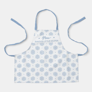 Light Blue Snowflakes Cute Children's Holiday Apron