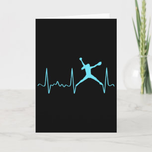 Light Blue Softll Pitcher Heartbeat - Fastpitch So Card