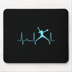 Light Blue Softll Pitcher Heartbeat - Fastpitch So Mouse Mat