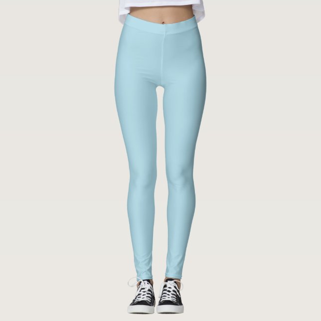 Light Blue Solid Colour Leggings (Front)
