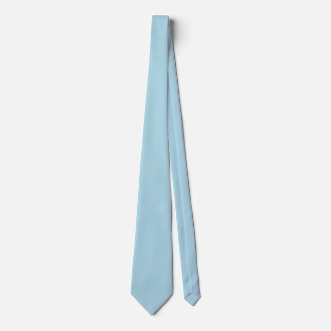 Light Blue Solid Colour Neck Tie (Front)