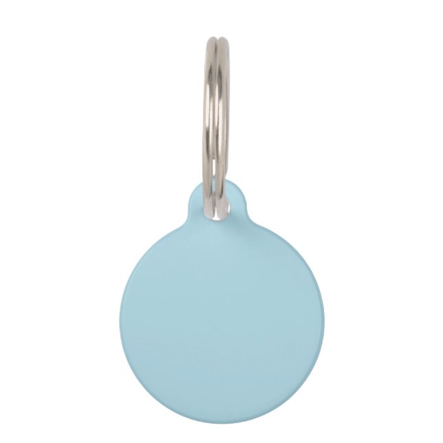 Light Blue Solid Colour Pet Tag (Front)