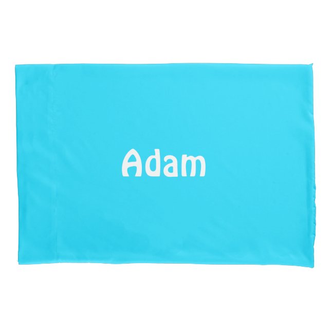 Light blue solid plain pillowcase (Front)