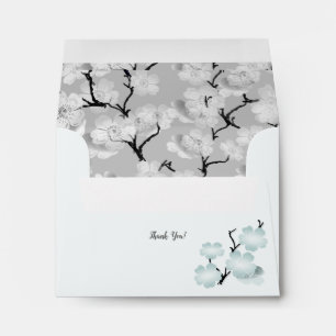 Light Blue Spring Blooms Return Envelope