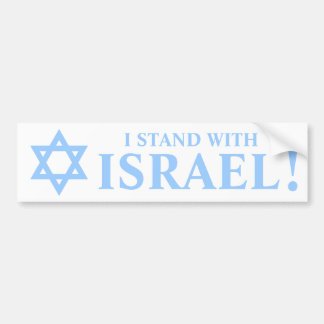 Light Blue Star of David Pro I Stand With Israel Bumper Sticker