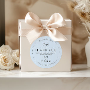 Light Blue Sticker Logo Thank you for your order