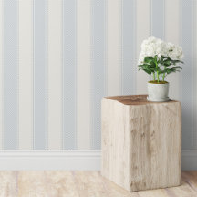 Light Blue Stripe Soft Cream Beige Boho Farmhouse