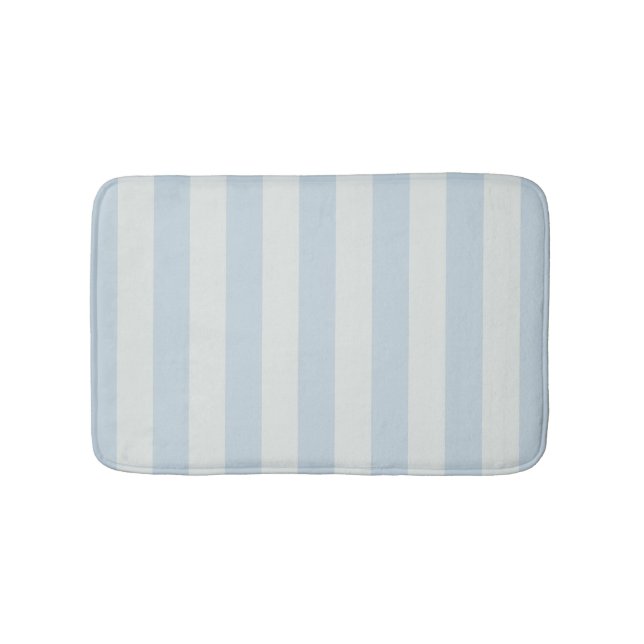 Light Blue Stripes Bath Mat (Front)