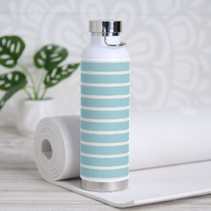Light Blue Stripes Water Bottle