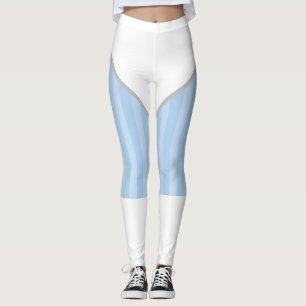 Light Blue Super Hero Halloween Costume Leggings
