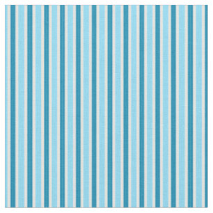 light blue, teal and white stripes fabric