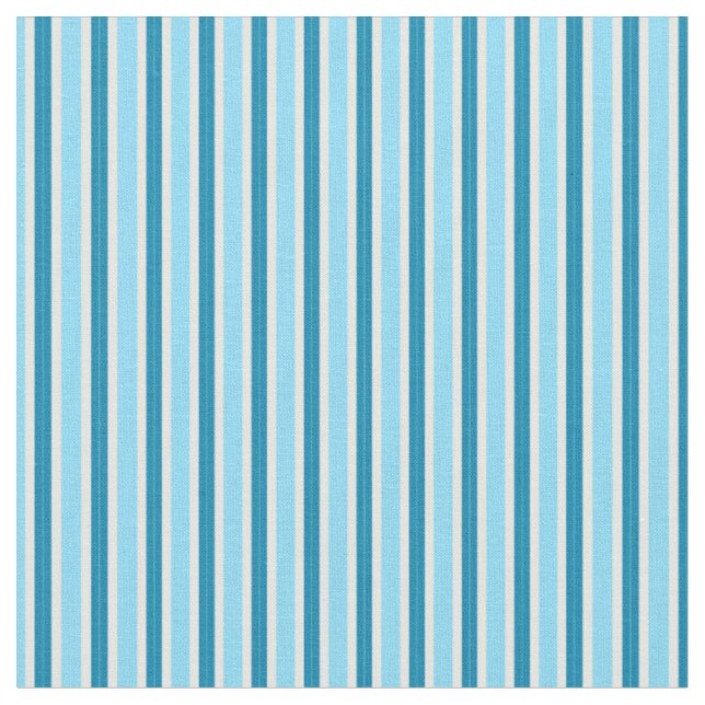 light blue, teal and white stripes fabric (Close Up)