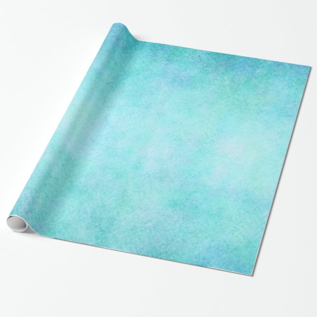 Light Blue Teal Aqua Watercolor Paper Colourful (Unrolled)