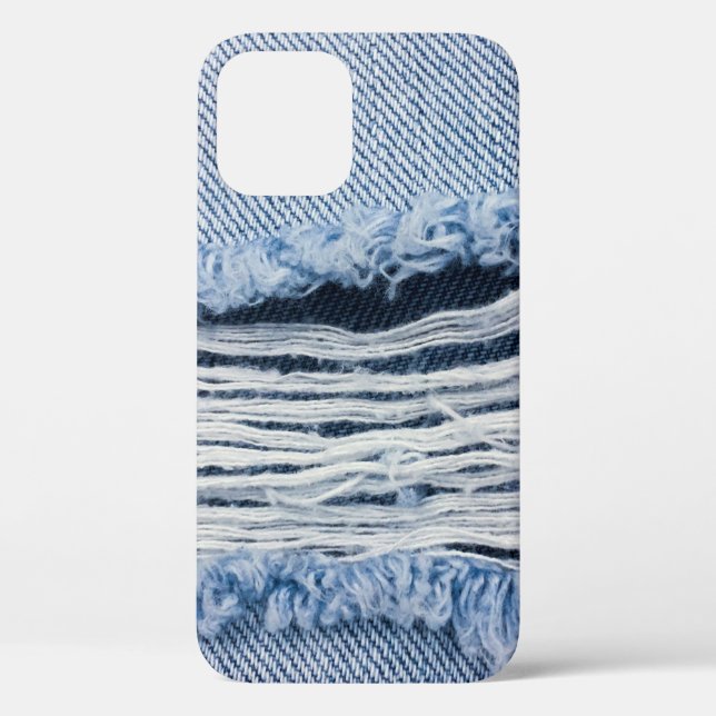 Light blue torn Jeans texture. Case-Mate iPhone Case (Back)