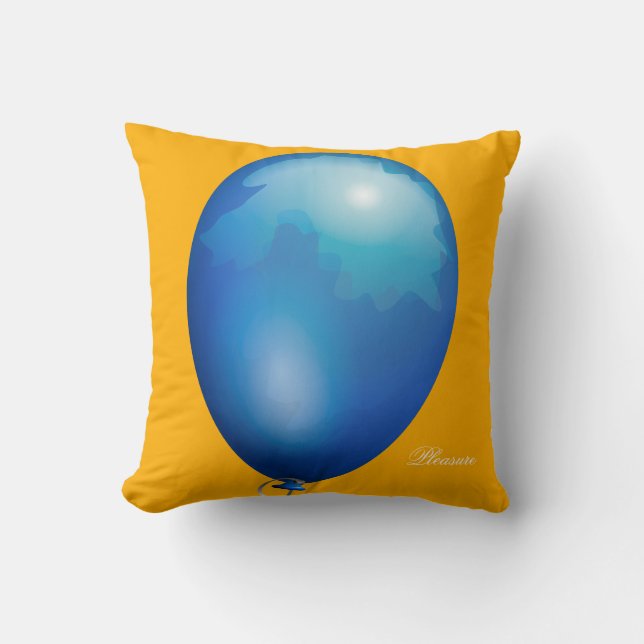 Light blue toy balloon funny unique cushion (Front)