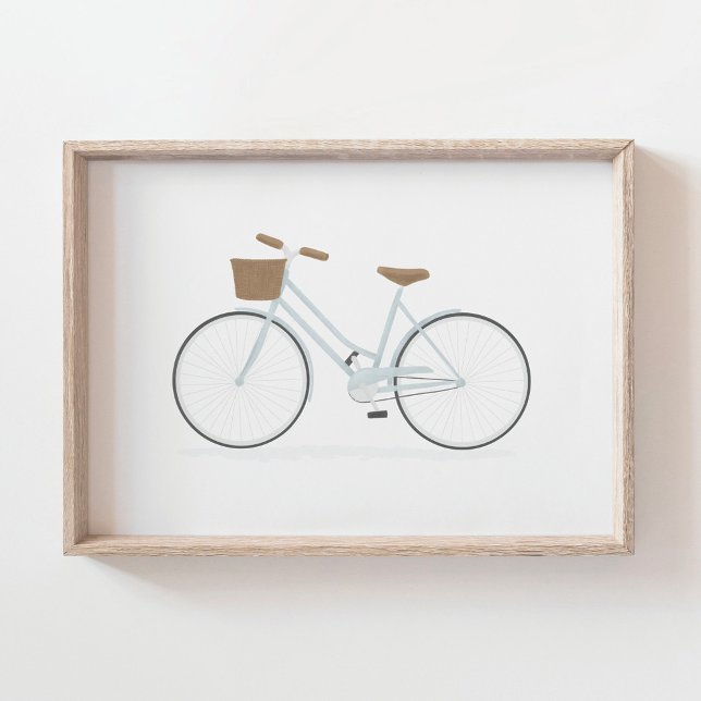 Light Blue Vintage Bike  Poster (Creator Uploaded)