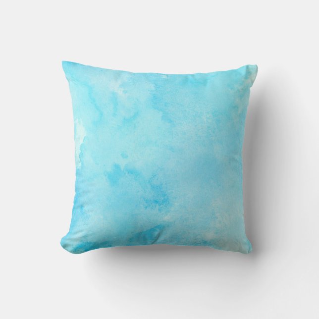 Light Blue Watercolor– Serene Style Cushion (Front)