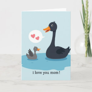 Light Blue Waterfowl Love Card
