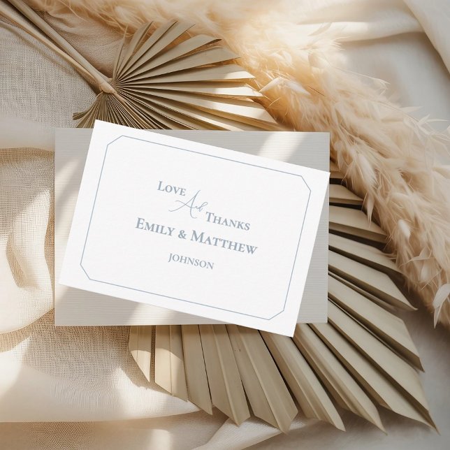 Light Blue Wedding Thank You Card With QR Code (Creator Uploaded)