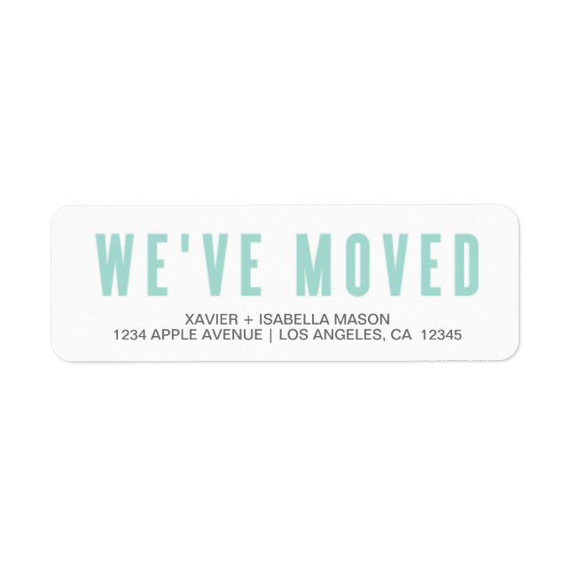 Light Blue We've Moved (Front)