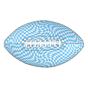 Light Blue & White Chequered Chequerboard Pattern  American Football