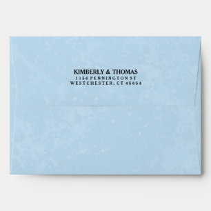Light Blue & White Custom Invitation Envelope