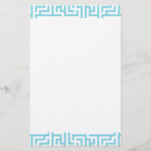Light Blue & White Labyrinth Stationery