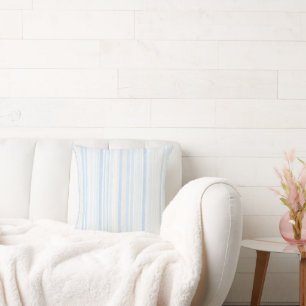 Light Blue White Plaid Stripes Cushion