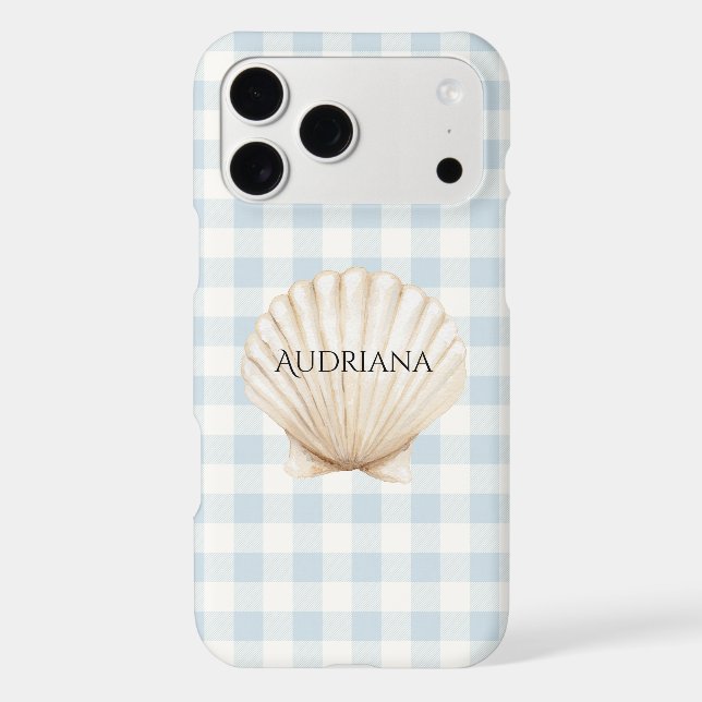 Light Blue White Plaid Stripes Shell (Back)