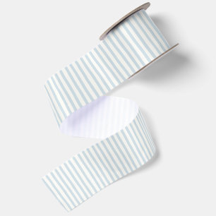 Light Blue White Stripes Bridal Shower Satin Ribbon