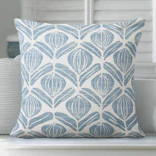 Light Blue & White Throw Pillow