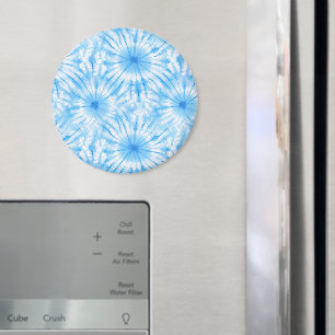 Light Blue White Tie Dye Magnet