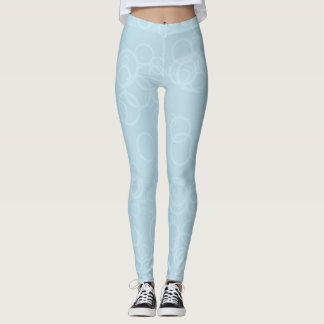 Light Blue with Circles Pattern Leggings