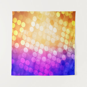 Light Blue, Yellow pattern with spheres. Blurred b Tapestry