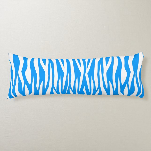 Light Blue Zebra Print Body Cushion (Front)