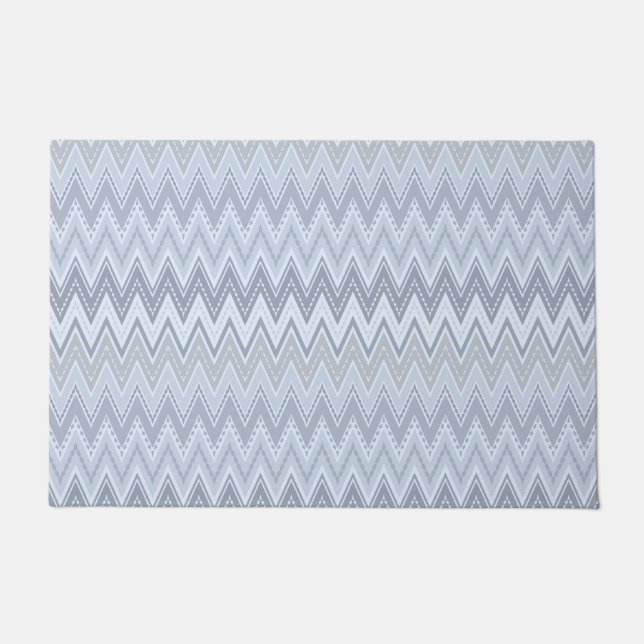 Light blue zigzag doormat (Front)