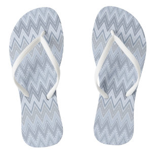 Light blue zigzag flip flops