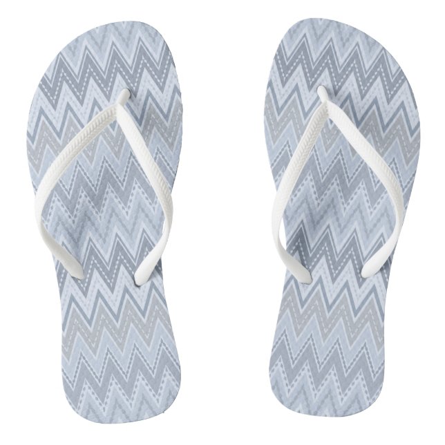 Light blue zigzag flip flops (Footbed)