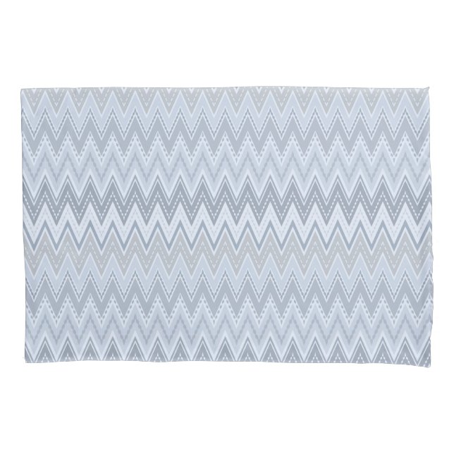 Light blue zigzag pillowcase (Front)