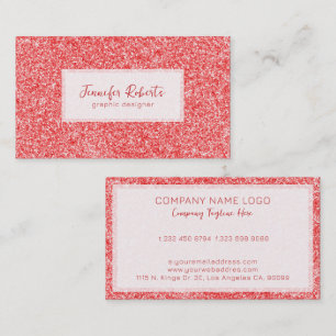 Light bluenk glam glitter texture with sparkles business card