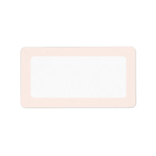 Light blush pink border plain blank label