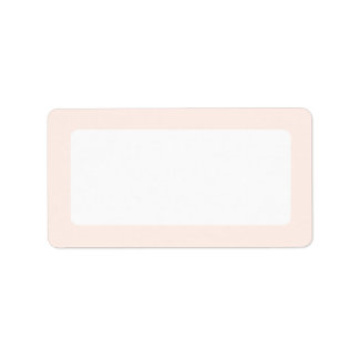 Light blush pink border plain blank label