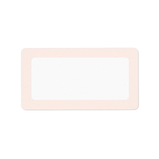 Light blush pink border plain blank label (Front)