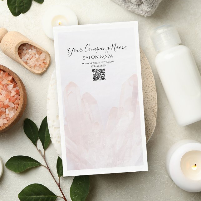 Light Blush Pink Crystals Salon Spa Napkin (Creator Uploaded)